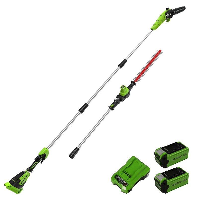 Greenworks GD40PSHK2X Potatore Tagliasiepi a Batteria (2 incluse) - immagine 23